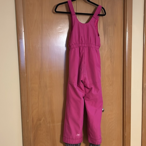 Pink Obermeyer Snow Pants/snow bib sz 8 girl great used conditionn - Picture 2 of 6